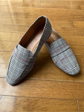 Halogen Plaid Lucy Square Toe Slip-Ons